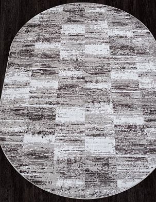 Ковер SILVER-A F394 GRAY Овал