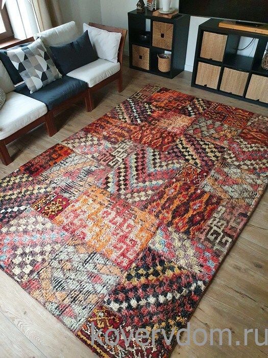 Ковер винтажный ПЭЧВОРК ручной работы Vintage Look at Me P-4588